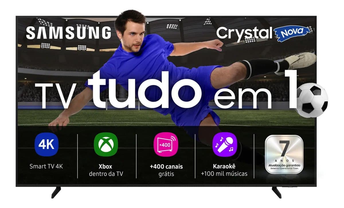 Smart TV Samsung U8600F Crystal UHD 4K 50\" 2025 Preto