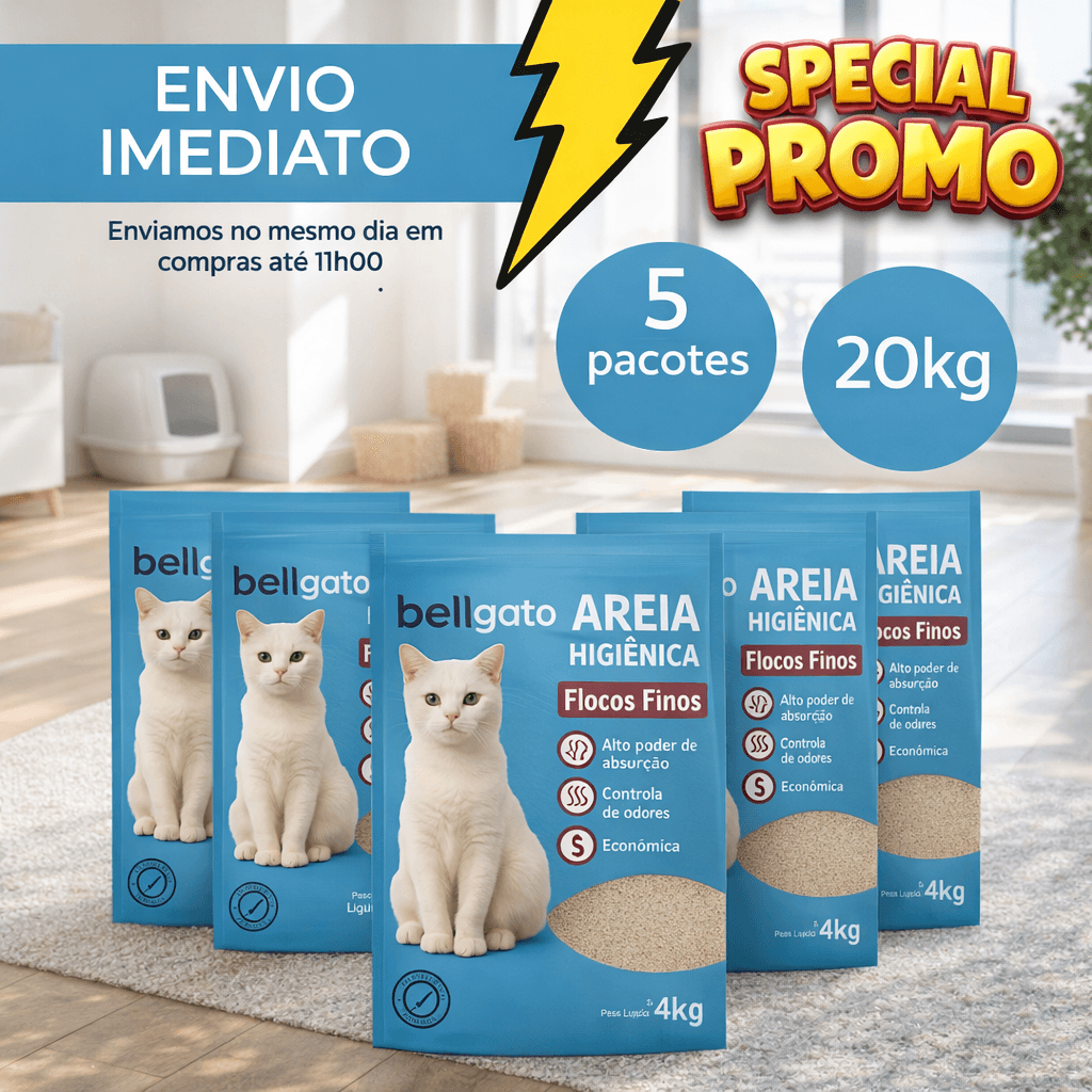 Areia Higiênica Para Gatos 20kg