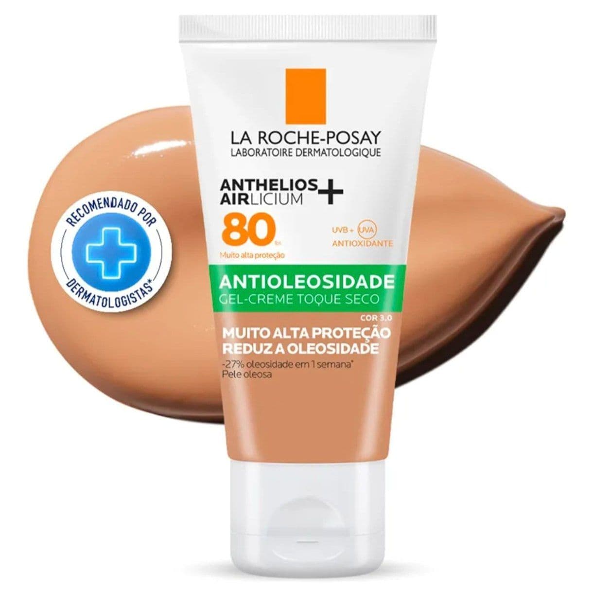 Protetor Solar Facial Antioleosidade FPS 80 Cor 3.0 Anthelios Airlicium+ La Roche-Posay 40g